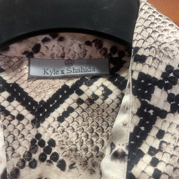 Kyle x Shahida silk snake print swing jacket S - Picture 2 of 10